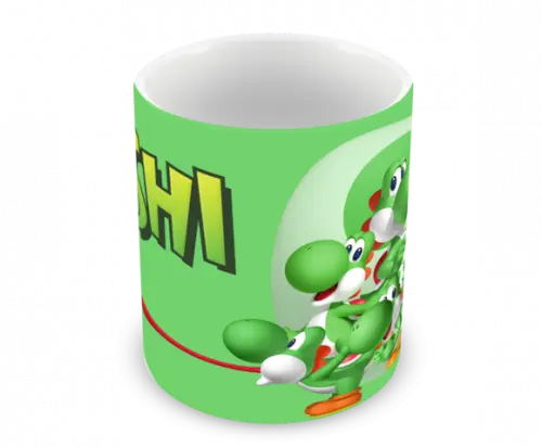 Caneca Polímero Super Mario Yoshi Personalizada