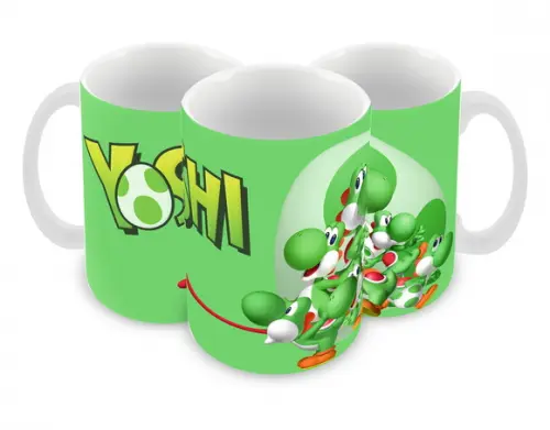 Caneca Polímero Super Mario Yoshi Personalizada