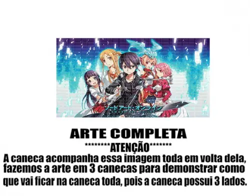 Caneca Polímero Sword Art Online Personalizada
