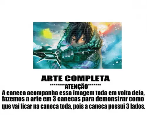 Caneca Polímero Sword Art Online Personalizada