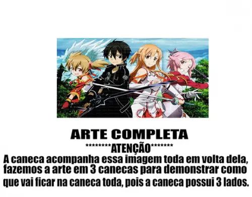 Caneca Polímero Sword Art Online Personalizada