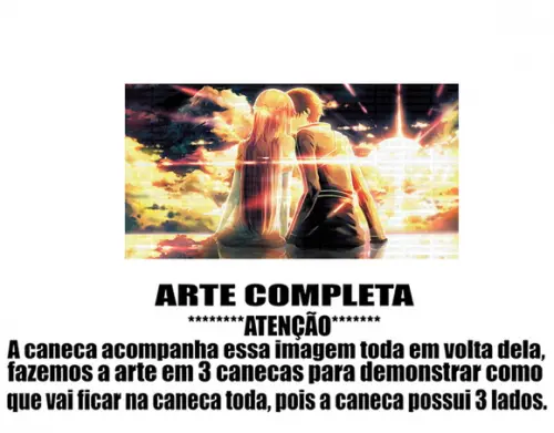Caneca Polímero Sword Art Online Personalizada