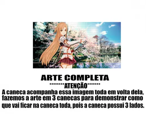 Caneca Polímero Sword Art Online Personalizada