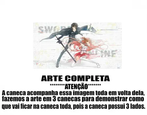 Caneca Polímero Sword Art Online Personalizada