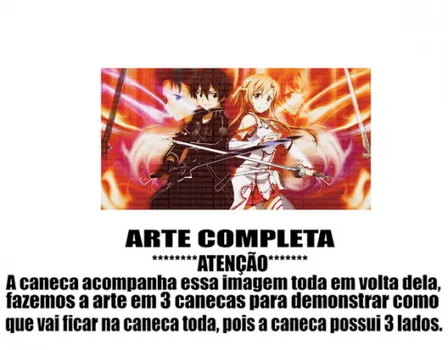 Caneca Polímero Sword Art Online Personalizada
