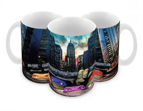 Caneca Polímero Tartarugas Ninja Personalizada