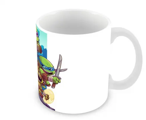 Caneca Polímero Tartarugas Ninja Personalizada