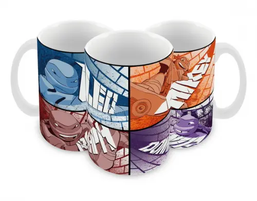 Caneca Polímero Tartarugas Ninja Personalizada