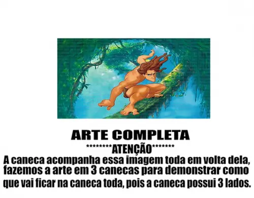Caneca Polímero Tarzan Personalizada