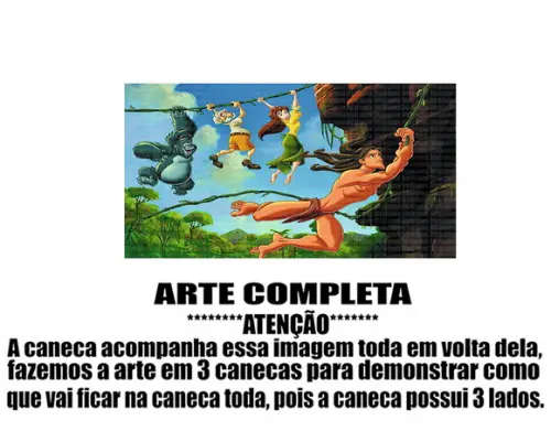 Caneca Polímero Tarzan Personalizada