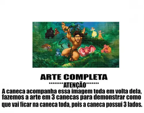 Caneca Polímero Tarzan Personalizada