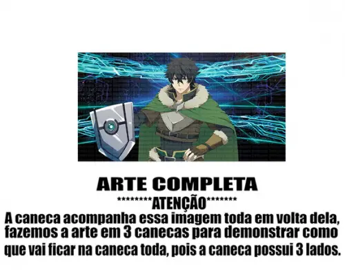 Caneca Polímero Tate no Yuusha no Nariagari Personalizada