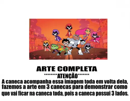 Caneca Polímero Teen Titans Go Personalizada