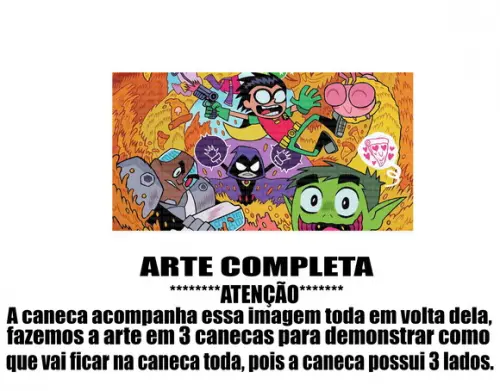Caneca Polímero Teen Titans Go Personalizada