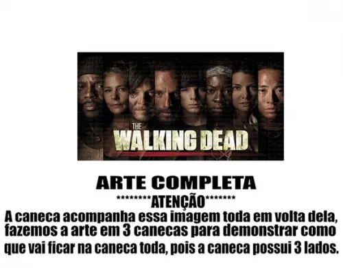 Caneca Polímero The Walking Dead Personalizada