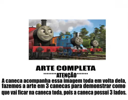 Caneca Polímero Thomas e Seus Amigos Personalizada