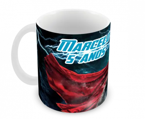 Caneca Polímero Thor com Nome Personalizada