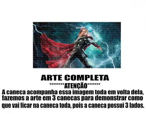 Caneca Polímero Thor Personalizada