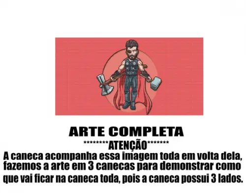 Caneca Polímero Thor Personalizada