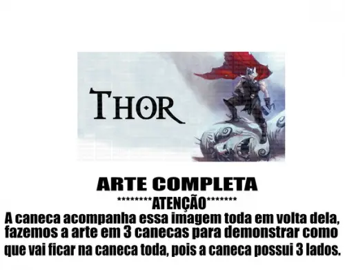 Caneca Polímero Thor Personalizada