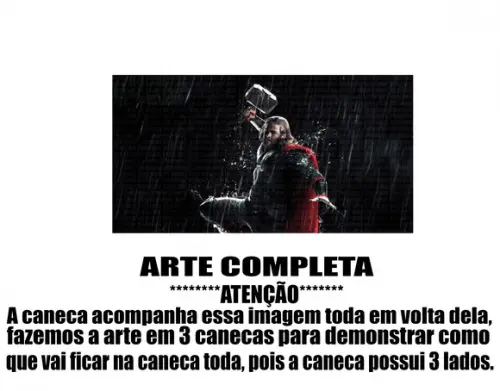 Caneca Polímero Thor Personalizada