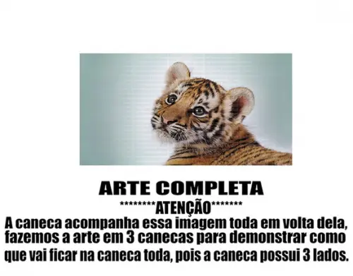 Caneca Polímero Tigre Personalizada