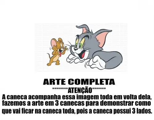 Caneca Polímero Tom e Jerry Personalizada