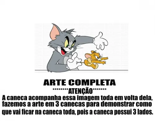Caneca Polímero Tom e Jerry Personalizada