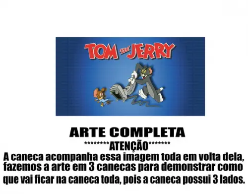 Caneca Polímero Tom e Jerry Personalizada