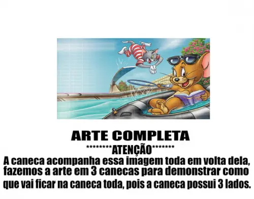 Caneca Polímero Tom e Jerry Personalizada