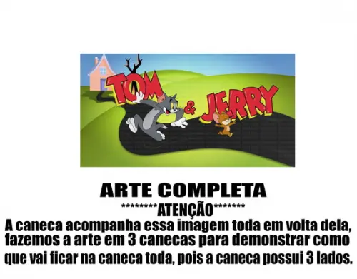 Caneca Polímero Tom e Jerry Personalizada
