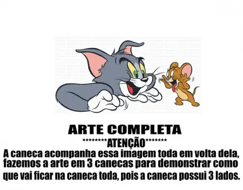 Caneca Polímero Tom e Jerry Personalizada