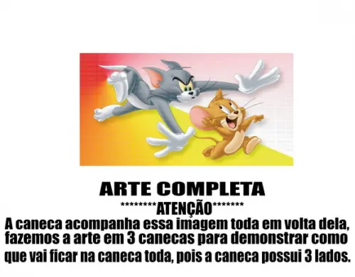 Caneca Polímero Tom e Jerry Personalizada