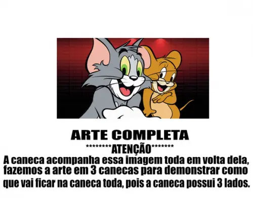 Caneca Polímero Tom e Jerry Personalizada