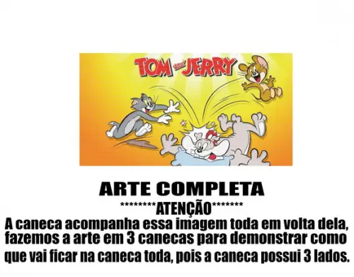 Caneca Polímero Tom e Jerry Personalizada