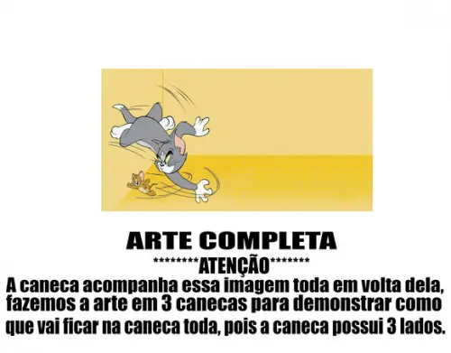 Caneca Polímero Tom e Jerry Personalizada