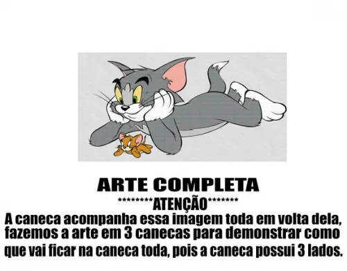 Caneca Polímero Tom e Jerry Personalizada