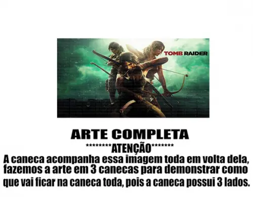 Caneca Polímero Tomb Raider Personalizada
