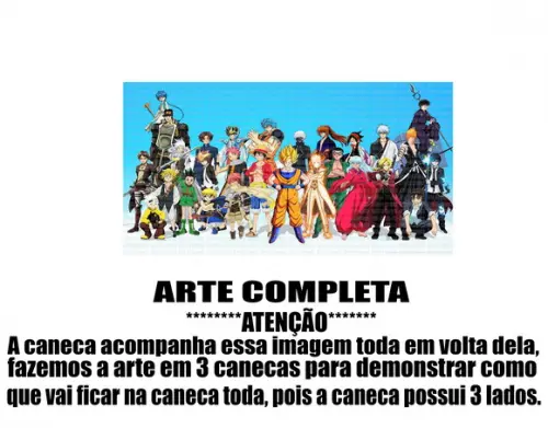 Caneca Polímero Top Animes Personalizada