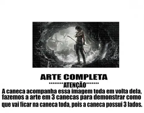 Caneca Polímero Tomb Raider Personalizada