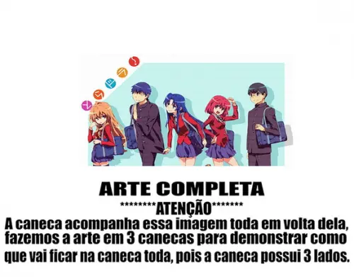 Caneca Polímero Toradora Personalizada