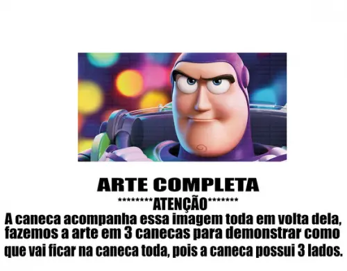 Caneca Polímero Toy Story Buzz Lightyear Personalizada