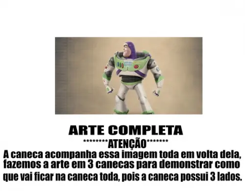 Caneca Polímero Toy Story Buzz Lightyear Personalizada