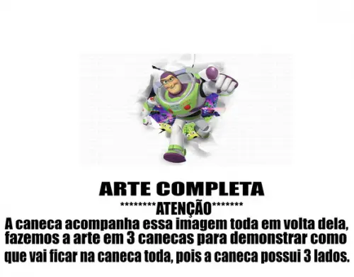Caneca Polímero Toy Story Buzz Lightyear Personalizada
