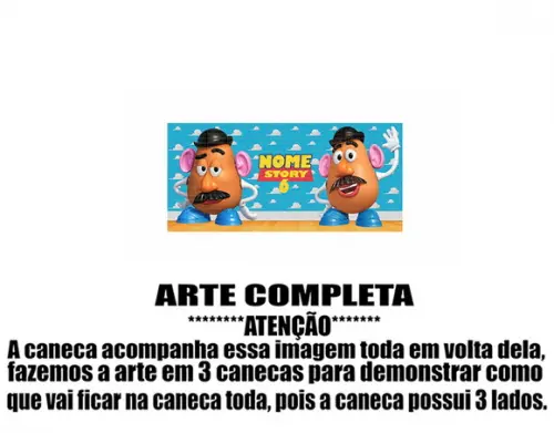 Caneca Polímero Toy Story Cabeça de Batata Personalizada