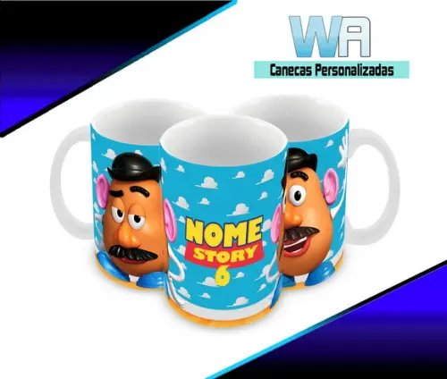 Caneca Polímero Toy Story Cabeça de Batata Personalizada