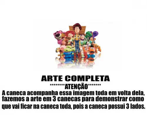 Caneca Polímero Toy Story Personalizada