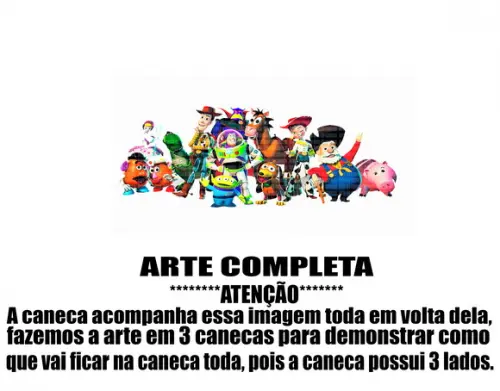 Caneca Polímero Toy Story Personalizada