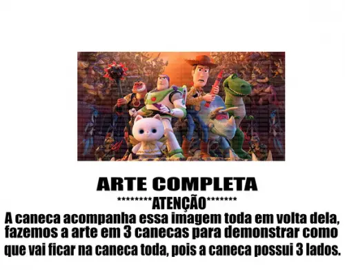 Caneca Polímero Toy Story Personalizada