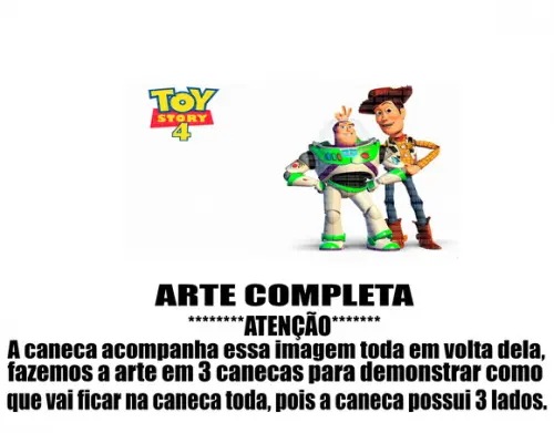 Caneca Polímero Toy Story Personalizada